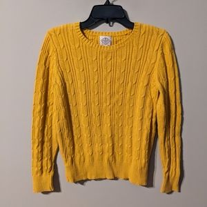 St. John's Bay goldenrod cable knit crew neck sweater